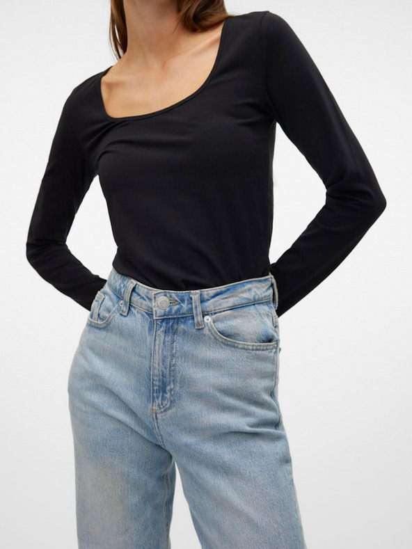 Vero Moda Črna ženska majica Vero Moda Lulu