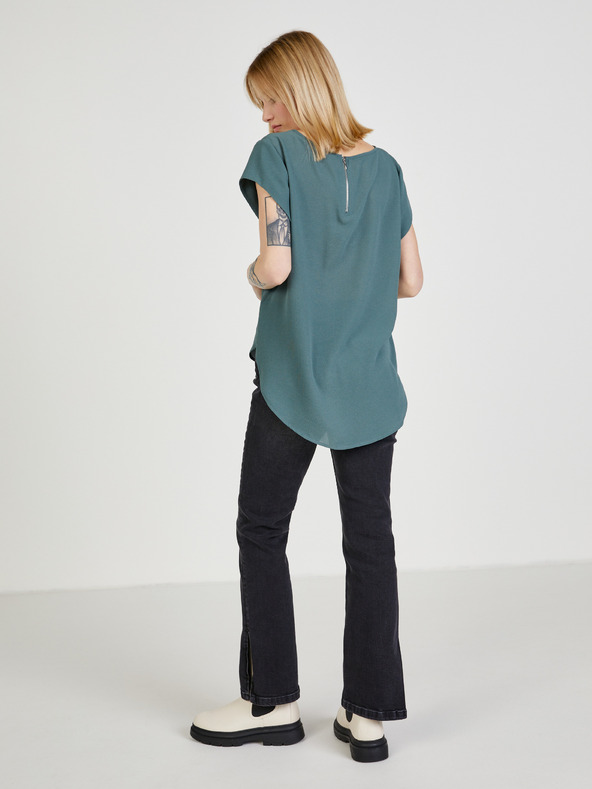 ONLY Zelena bluza z zadrgo na hrbtu SAMO Vic