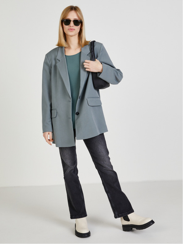 ONLY Zelena bluza z zadrgo na hrbtu SAMO Vic