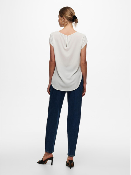 ONLY Krem bluza z zadrgo na hrbtu ONLY Vic