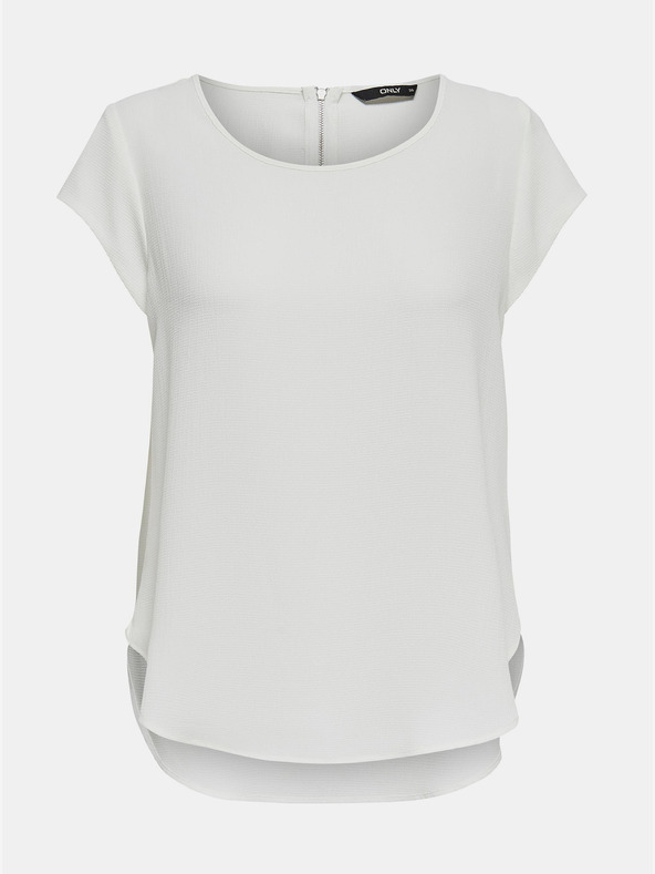 ONLY Krem bluza z zadrgo na hrbtu ONLY Vic