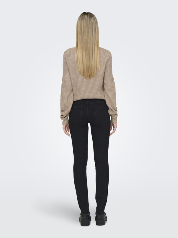 ONLY Črne ženske oprijete kavbojke ONLY Hush