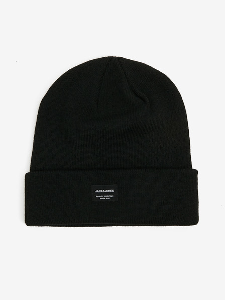 Jack & Jones Črna pletena zimska kapa Jack & Jones DNA