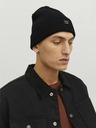 Jack & Jones Črna pletena zimska kapa Jack & Jones DNA