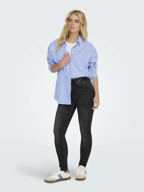 Jacqueline de Yong Bela in modra JDY ženska črtasta majica Vesper