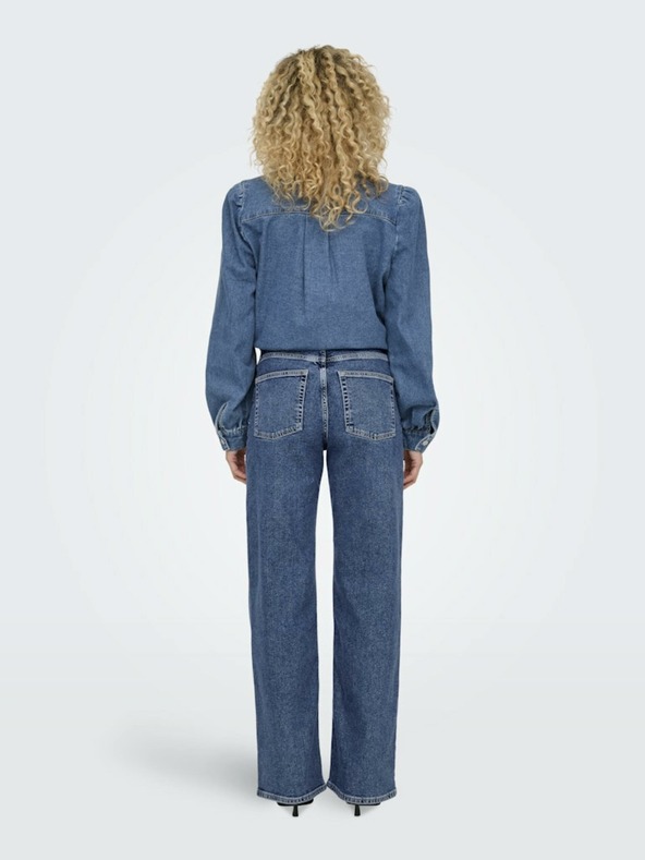 ONLY Modre ženske široke kavbojke ONLY Juicy