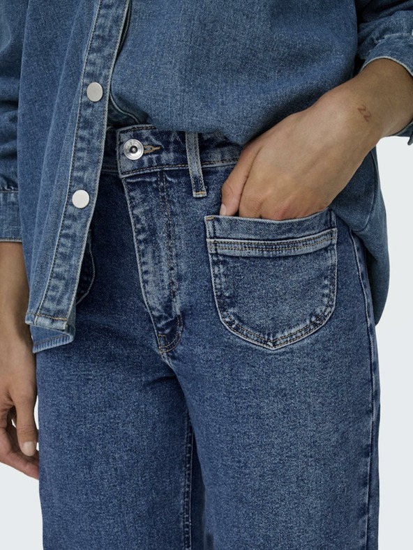 ONLY Modre ženske široke kavbojke ONLY Juicy