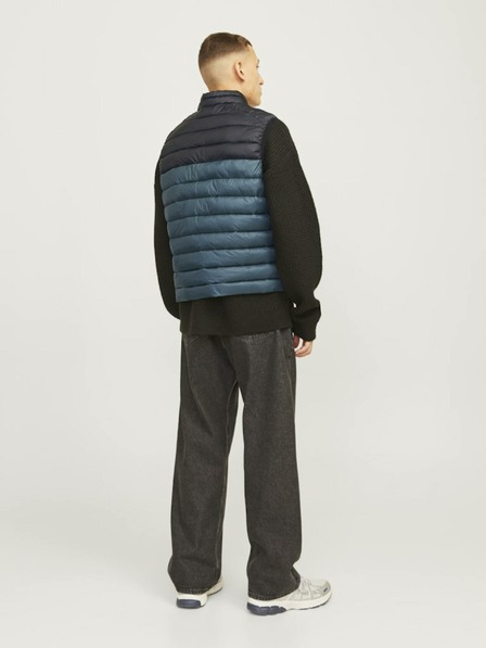 Jack & Jones Črno-modra moška prešita jopica Jack & Jones
