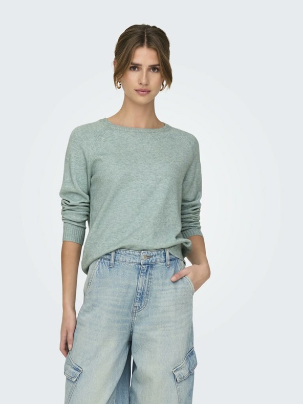 ONLY Zeleni ženski pulover ONLY Lesly