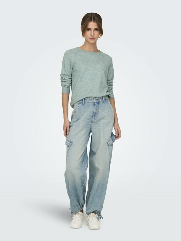 ONLY Zeleni ženski pulover ONLY Lesly