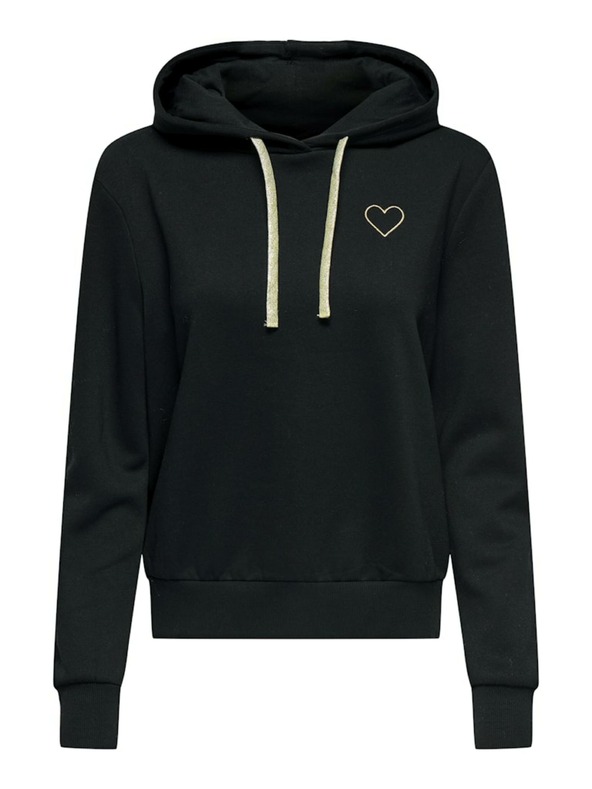 ONLY Črna ženska jopa s kapuco ONLY Noli