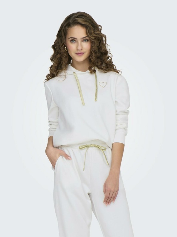 ONLY Bela ženska jopa s kapuco ONLY