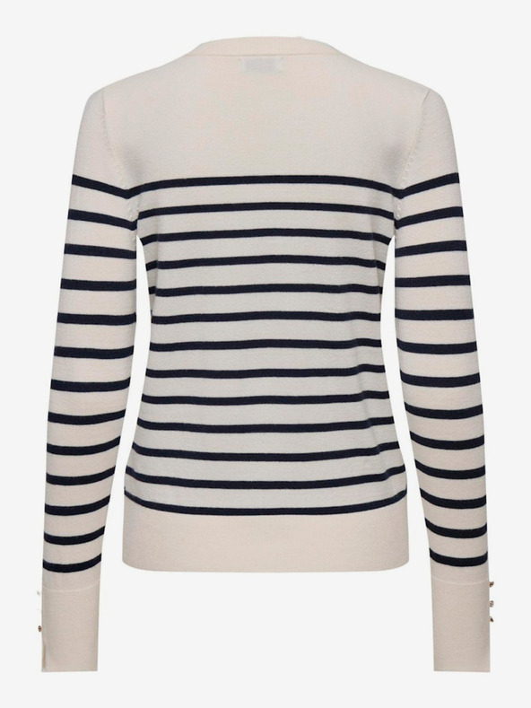 Jacqueline de Yong Modro-belostni črtasti ženski pulover JDY Malou