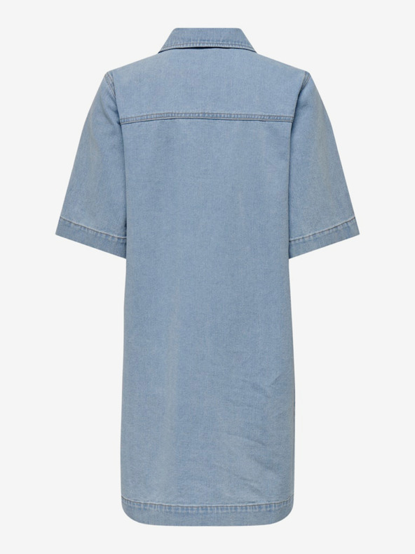 ONLY Svetlomodra ženska srajčna obleka iz džinsa ONLY Belle