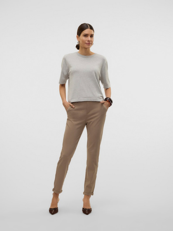 Vero Moda Rjave ženske hlače Vero Moda Maya