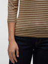 AWARE by VERO MODA Rjava ženska črtasta majica AWARE by VERO MODA Fiona