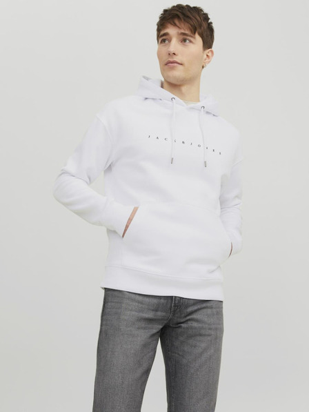Jack & Jones Bela moška kapuca Jack & Jones Star