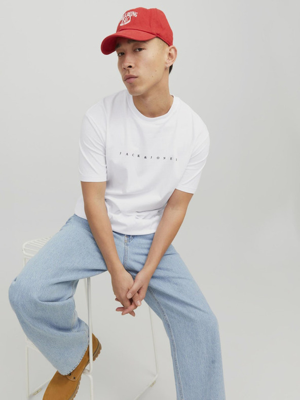 Jack & Jones Bela moška jopa s kapuco Jack & Jones Star