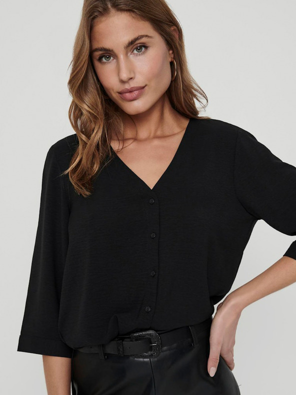 Jacqueline de Yong Črna ženska bluza JDY