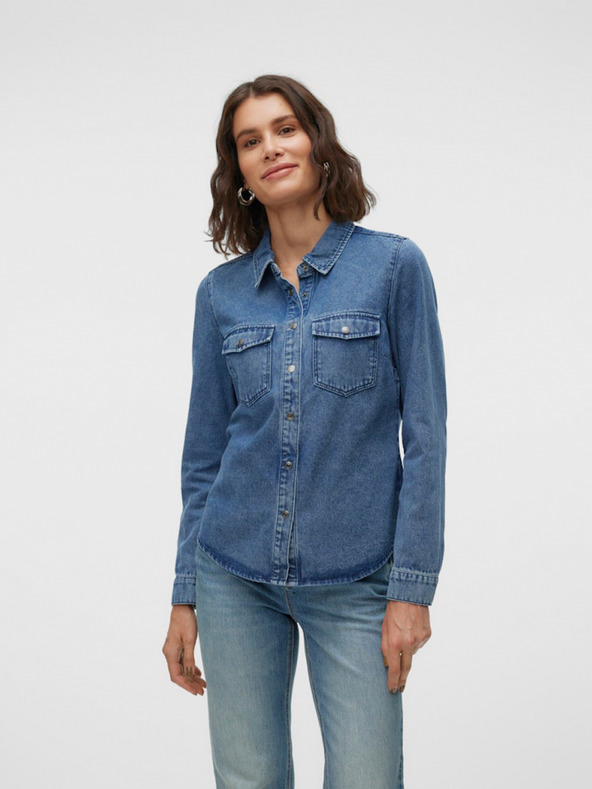 Vero Moda Modra ženska majica iz džinsa Vero Moda Jennie