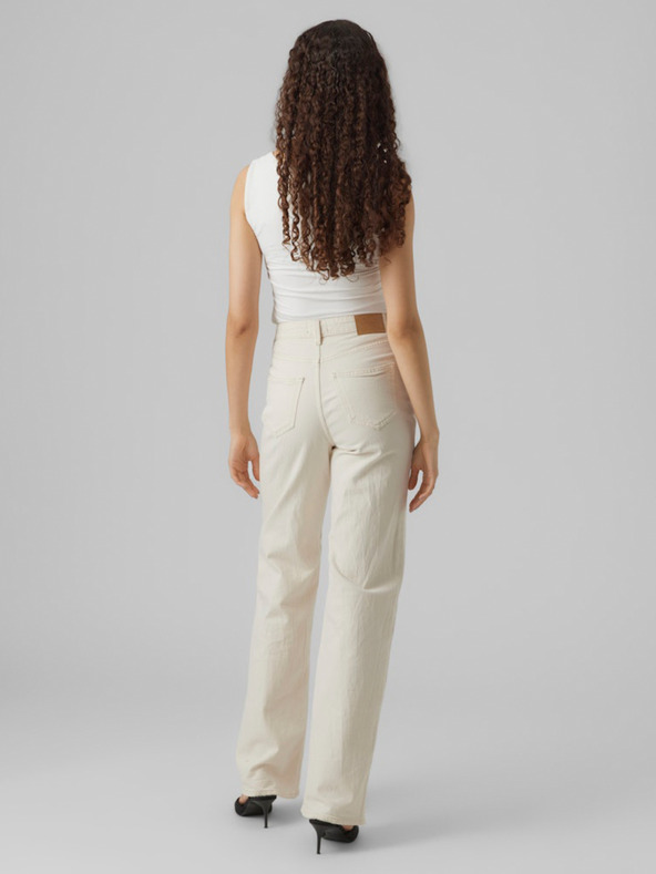 Vero Moda Kremne ženske kavbojke Vero Moda Tessa