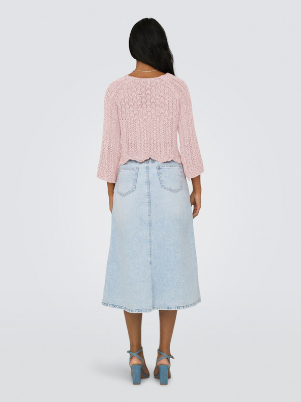 ONLY Svetlo roza ženski pulover ONLY Nola