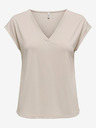 ONLY Bež ženska majica SAMO brezplačno