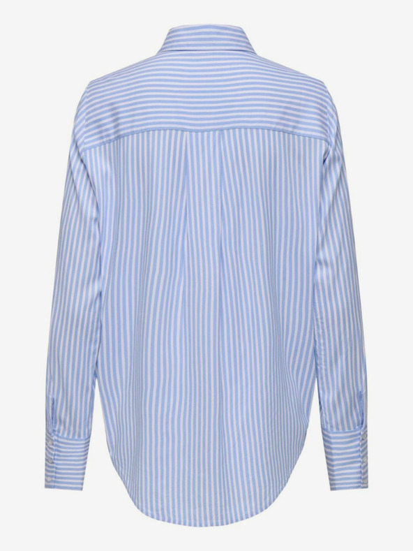 ONLY Belo-modra ženska črtasta majica ONLY Berit