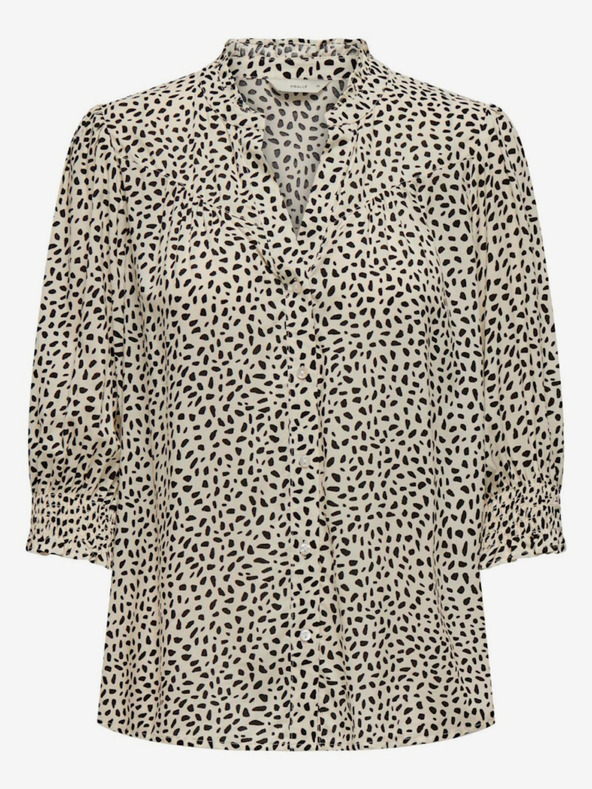 ONLY Črno-kremasta ženska vzorčasta bluza ONLY Raya