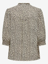ONLY Črno-kremasta ženska vzorčasta bluza ONLY Raya