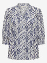 ONLY Belo-modra ženska vzorčasta bluza ONLY Raya