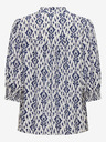 ONLY Belo-modra ženska vzorčasta bluza ONLY Raya