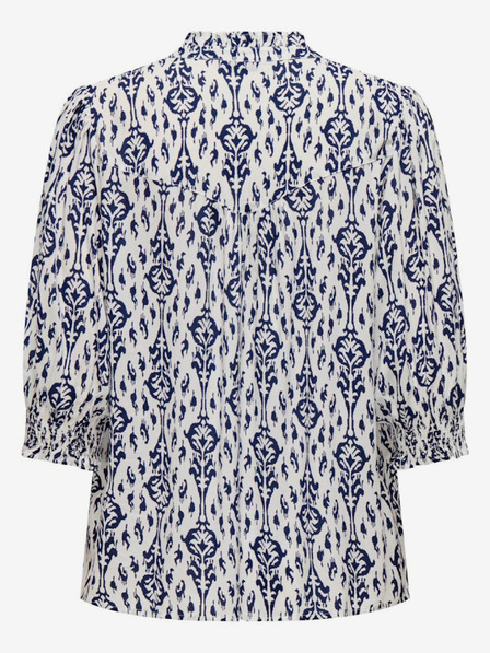 ONLY Belo-modra ženska vzorčasta bluza ONLY Raya