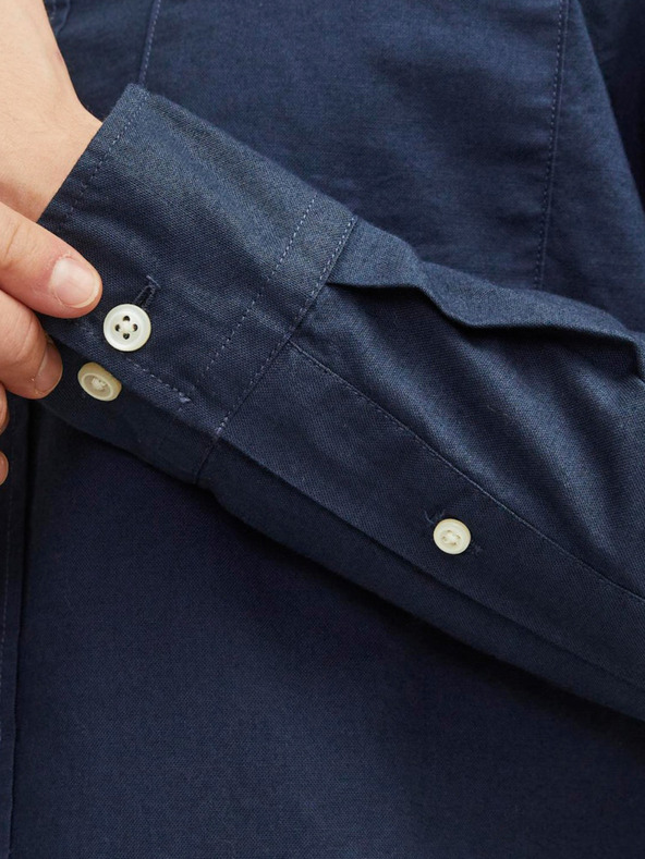 Jack & Jones Temno modra moška srajca Jack & Jones Brook