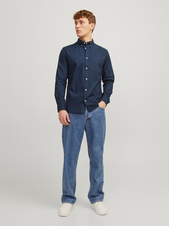 Jack & Jones Temno modra moška srajca Jack & Jones Brook