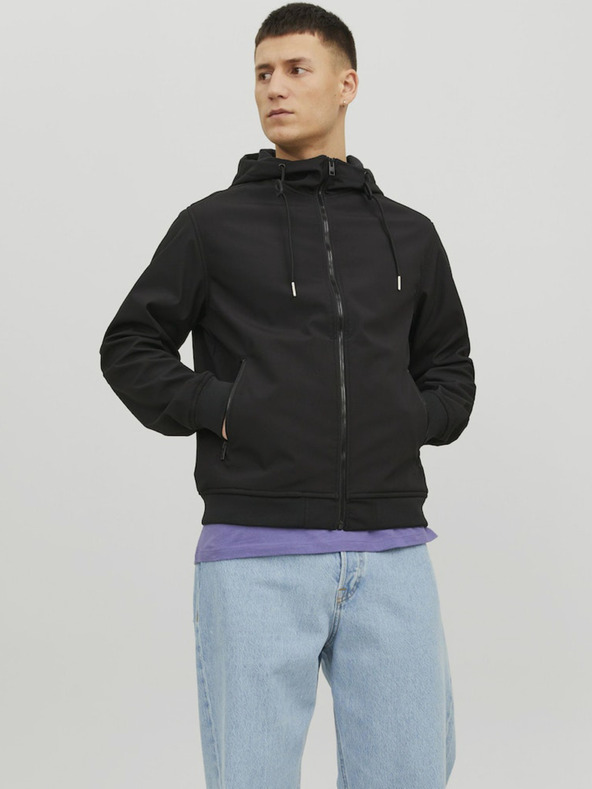 Jack & Jones Črna moška osnovna jakna Jack & Jones