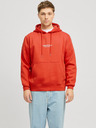 Jack & Jones Oranžna moška jopa s kapuco Jack & Jones Vesterbro
