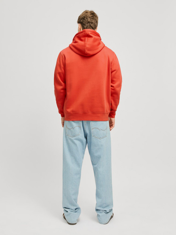 Jack & Jones Oranžna moška jopa s kapuco Jack & Jones Vesterbro