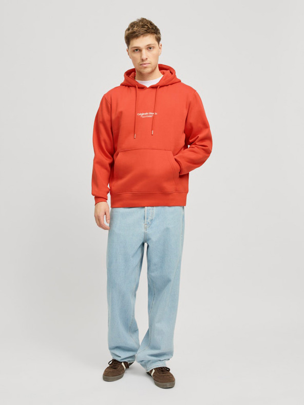Jack & Jones Oranžna moška jopa s kapuco Jack & Jones Vesterbro