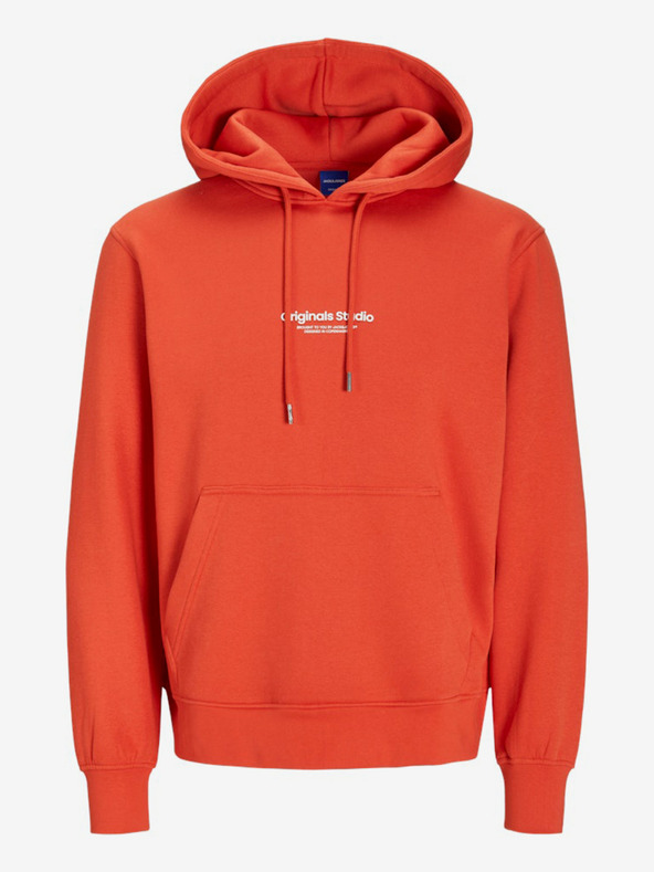 Jack & Jones Oranžna moška jopa s kapuco Jack & Jones Vesterbro