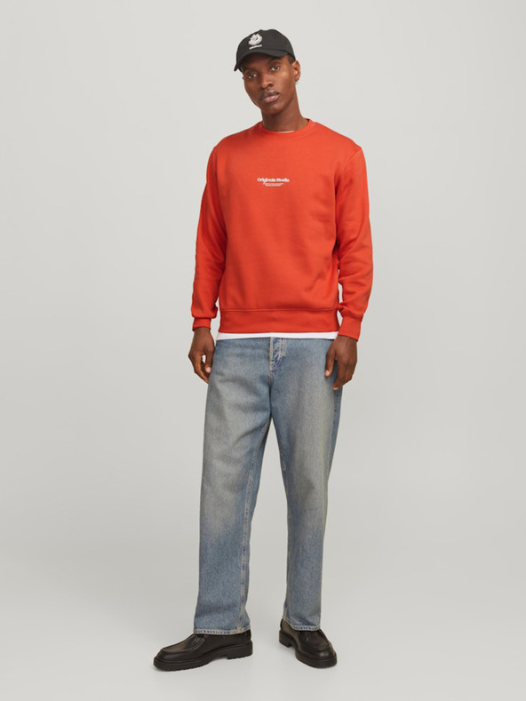 Jack & Jones Oranžna moška jopa s kapuco Jack & Jones Vesterbro