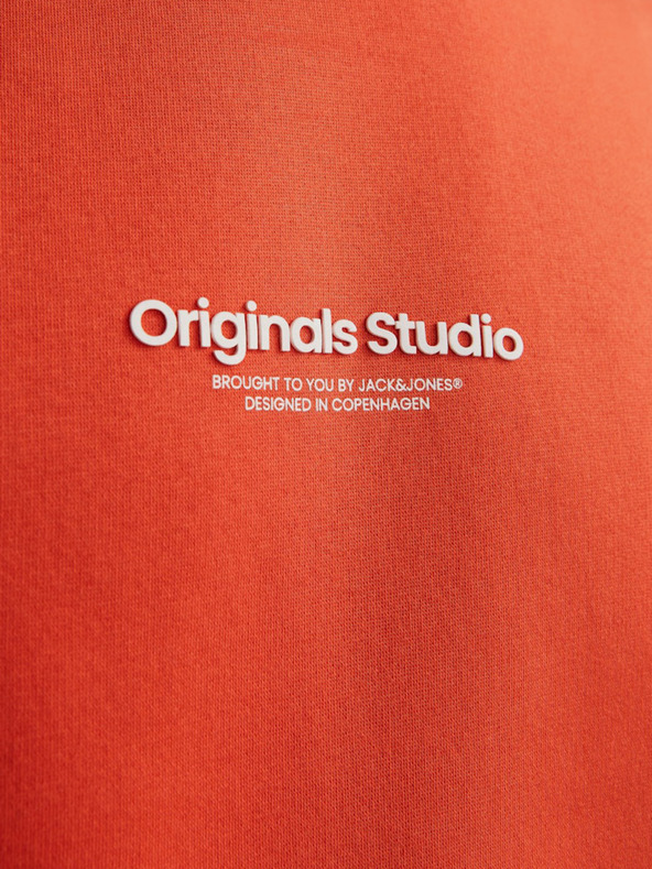 Jack & Jones Oranžna moška jopa s kapuco Jack & Jones Vesterbro