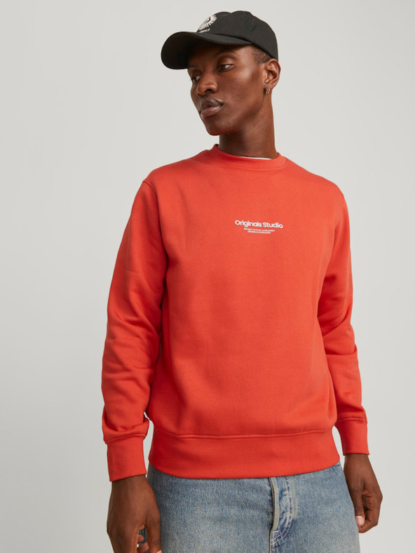 Jack & Jones Oranžna moška jopa s kapuco Jack & Jones Vesterbro