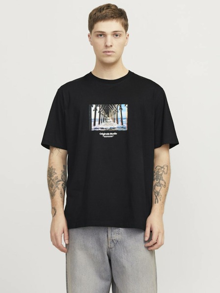 Jack & Jones Črna moška majica Jack & Jones Vesterbro