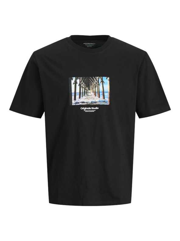 Jack & Jones Črna moška majica Jack & Jones Vesterbro