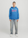 Jack & Jones Modra moška jopa s kapuco Jack & Jones z logotipom