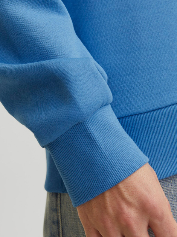 Jack & Jones Modra moška jopa s kapuco Jack & Jones z logotipom