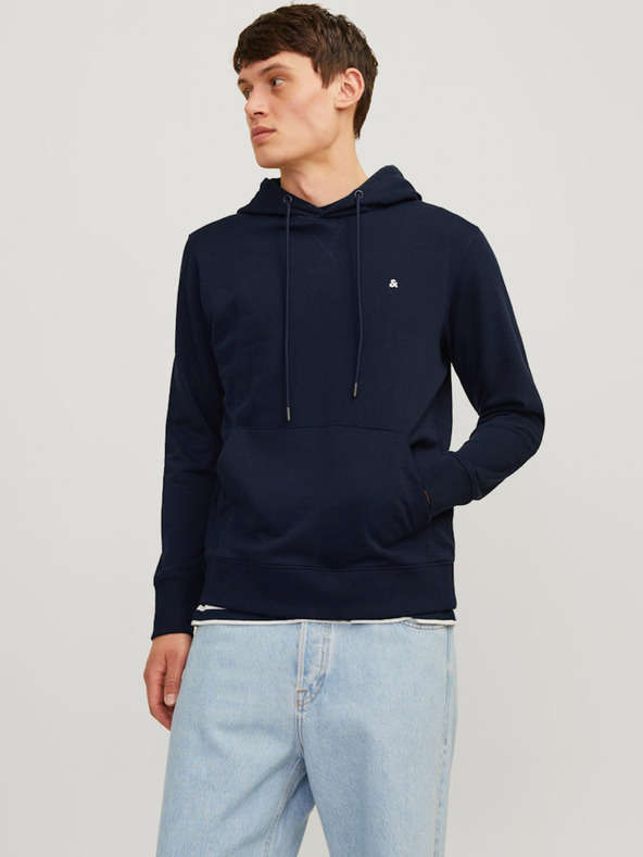 Jack & Jones Temno modra moška majica s kapuco Jack & Jones Paulos