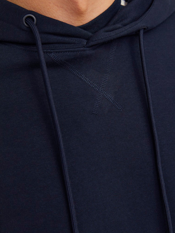 Jack & Jones Temno modra moška majica s kapuco Jack & Jones Paulos