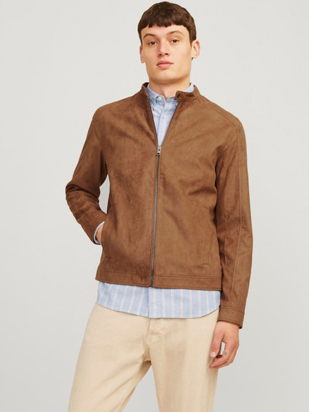 Jack & Jones Rjava moška jakna Jack & Jones Dylan iz semiša